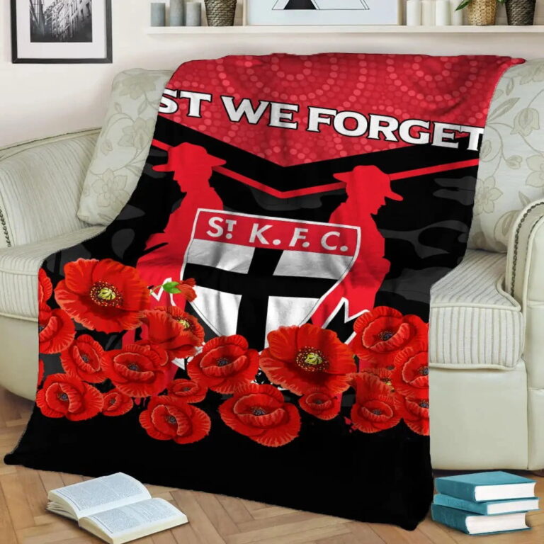 AFL St Kilda Saints Anzac Day Indigenous Fleece Blanket