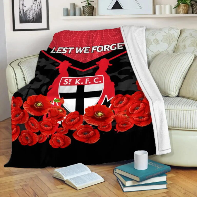 AFL St Kilda Saints Anzac Day Indigenous Fleece Blanket