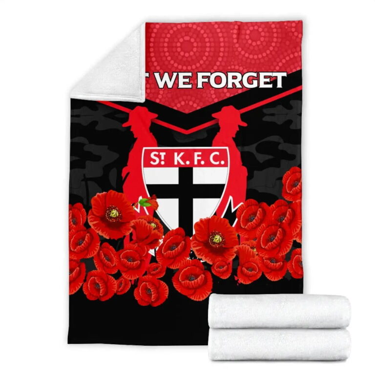 AFL St Kilda Saints Anzac Day Indigenous Fleece Blanket