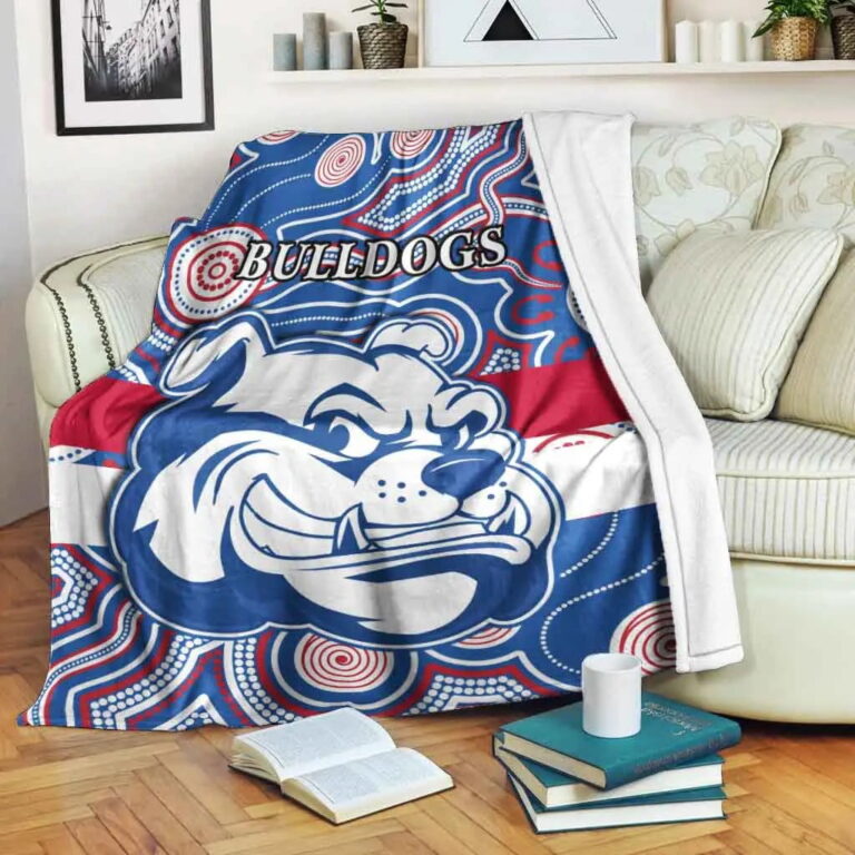 AFL Western Bulldogs Indigenous Fleece Blanket V1