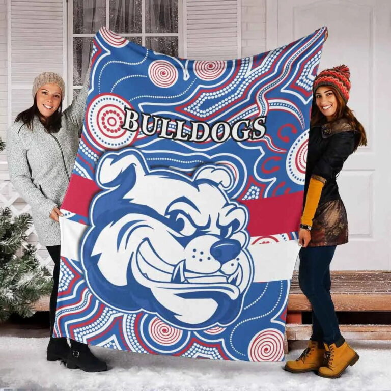AFL Western Bulldogs Indigenous Fleece Blanket V1