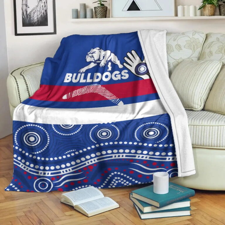 AFL Western Bulldogs Indigenous Fleece Blanket V2