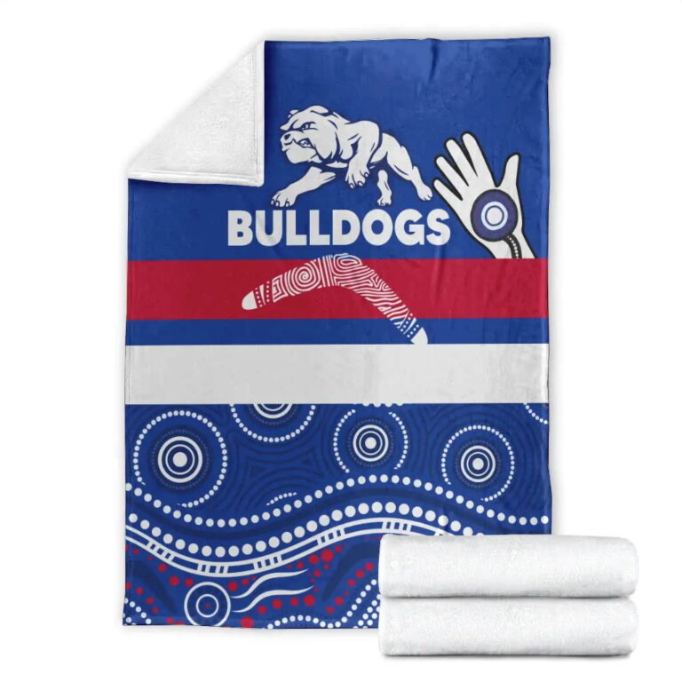 AFL Western Bulldogs Indigenous Fleece Blanket V2