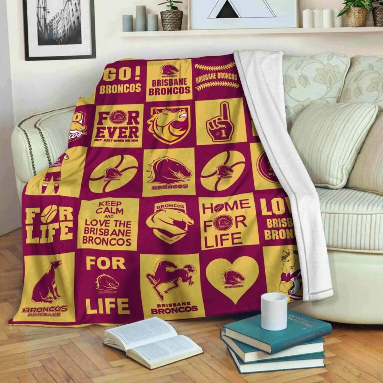 NRL Brisbane Broncos Fleece Blanket V3