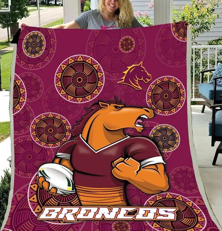 NRL Brisbane Broncos Indigenous Fleece Blanket