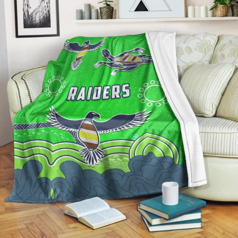 NRL Canberra Raiders Indigenous Fleece Blanket V1