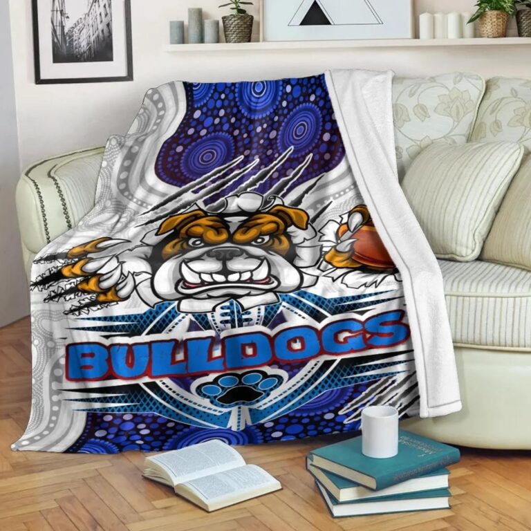NRL Canterbury Bankstown Bulldogs - Indigenous Fleece Blanket V3