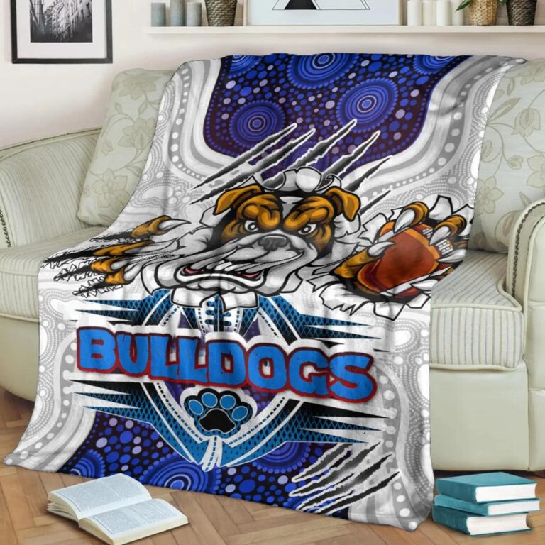 NRL Canterbury Bankstown Bulldogs - Indigenous Fleece Blanket V3