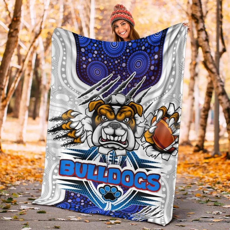 NRL Canterbury Bankstown Bulldogs - Indigenous Fleece Blanket V3