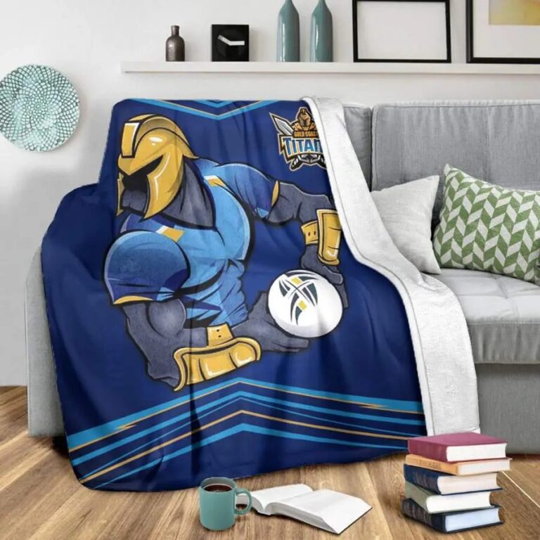 NRL Gold Coast Titans Fan Art Fleece Blanket