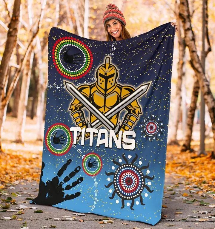 NRL Gold Coast Titans Naidoc Aboriginal Fleece Blanket
