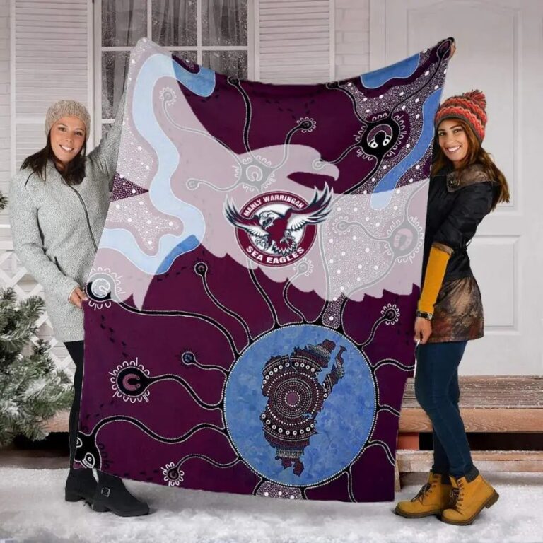 NRL Manly Warringah Sea Eagles Indigenious Fleece Blanket