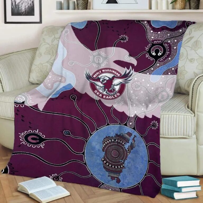 NRL Manly Warringah Sea Eagles Indigenious Fleece Blanket