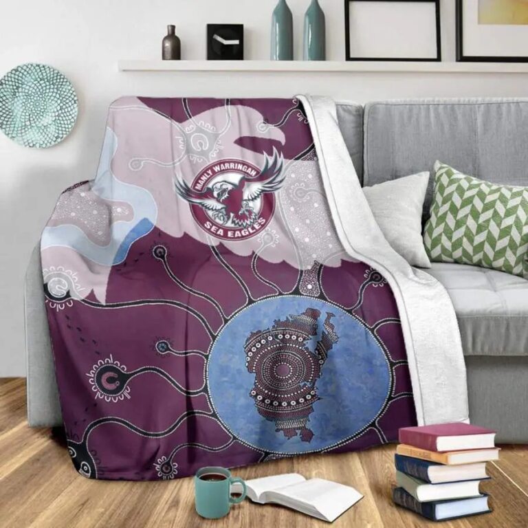 NRL Manly Warringah Sea Eagles Indigenious Fleece Blanket