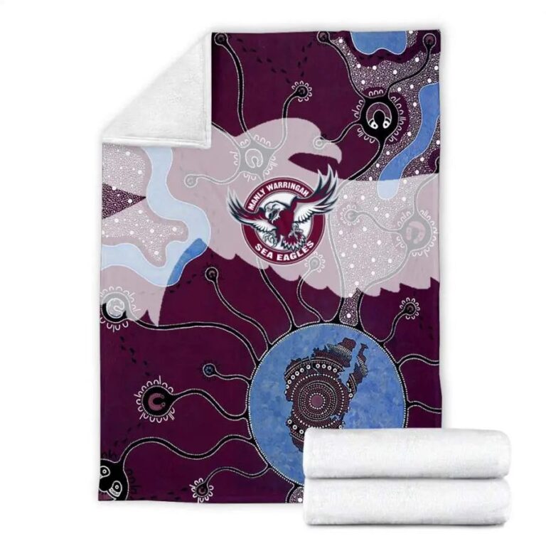NRL Manly Warringah Sea Eagles Indigenious Fleece Blanket