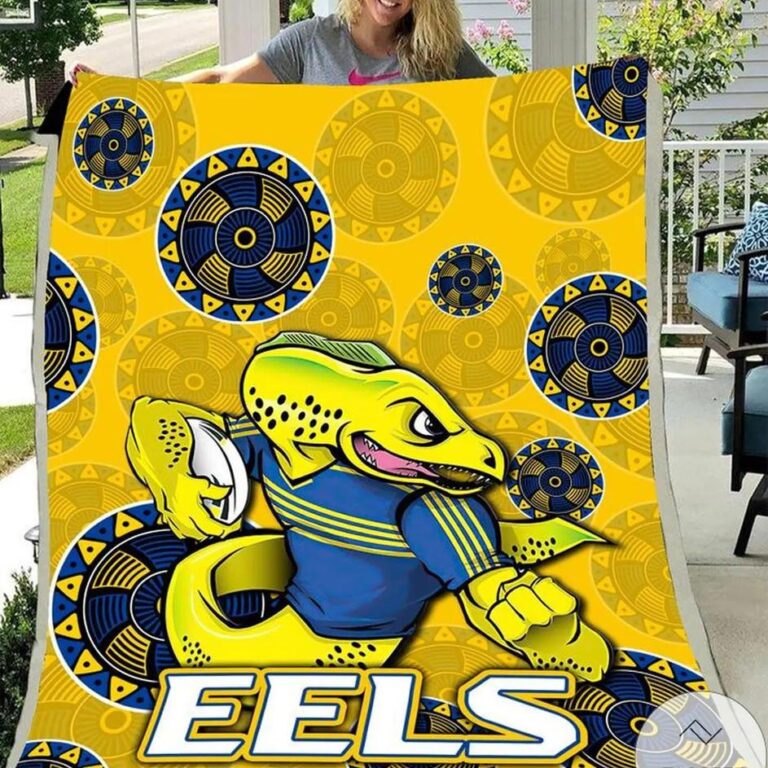 NRL Parramatta Eels Indigenous Style Fleece Blanket V1