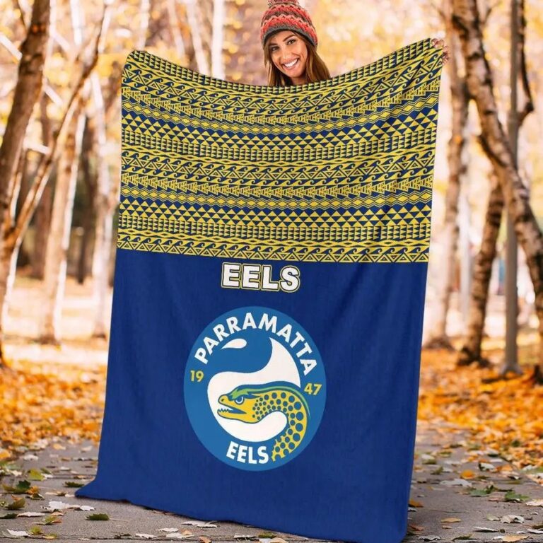 NRL Parramatta Eels Polynesian Fleece Blanket