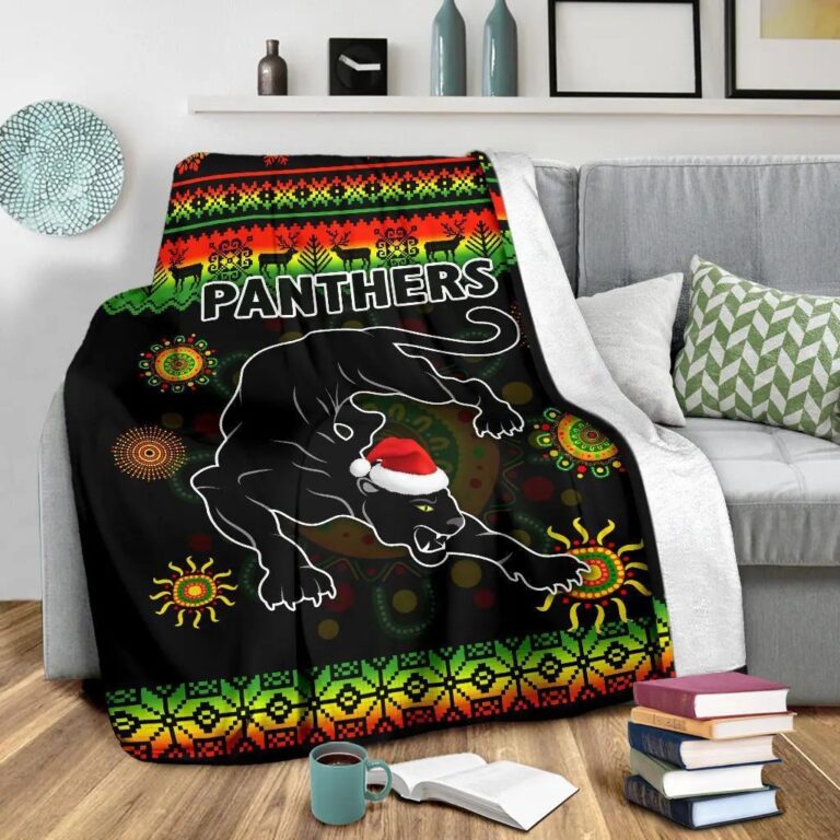 NRL Penrith Panthers Christmas Fleece Blanket