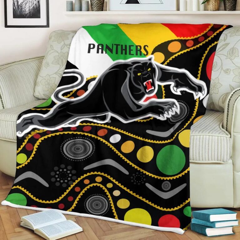 NRL Penrith Panthers Naidoc Patterns Fleece Blanket