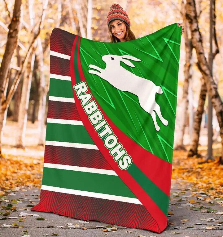 NRL South Sydney Rabbitohs Victorian Vibes Fleece Blanket