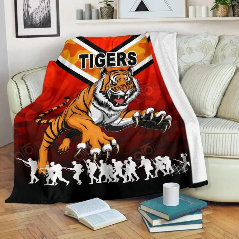NRL Wests Tigers ANZAC Fleece Blanket