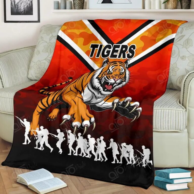 NRL Wests Tigers ANZAC Fleece Blanket