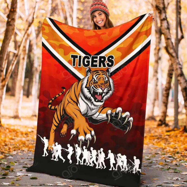 NRL Wests Tigers ANZAC Fleece Blanket