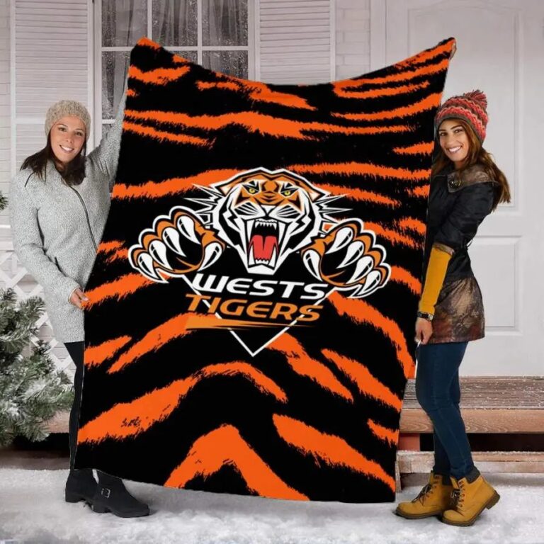 NRL Wests Tigers Big Logo Fleece Blanket