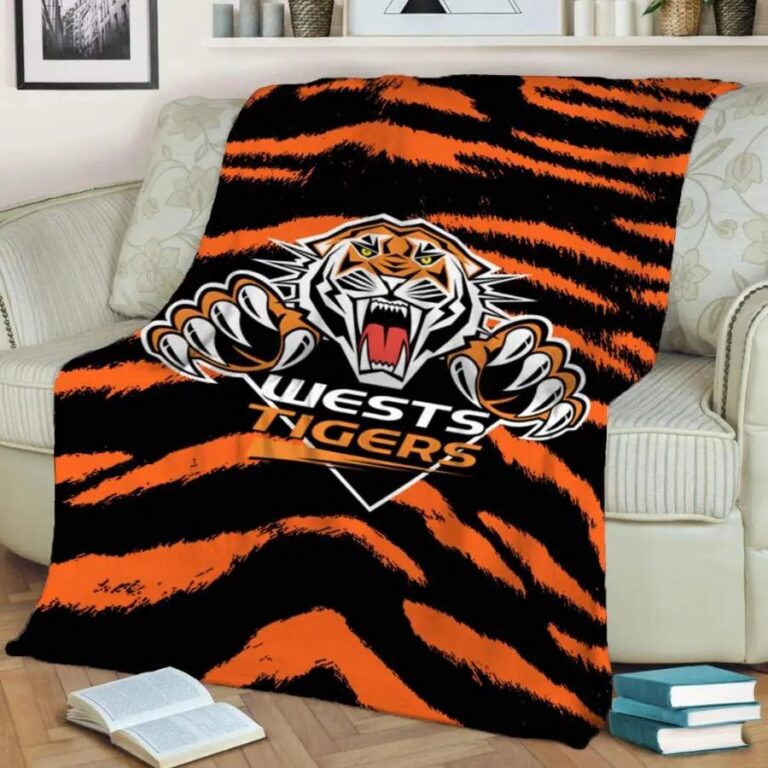 NRL Wests Tigers Big Logo Fleece Blanket