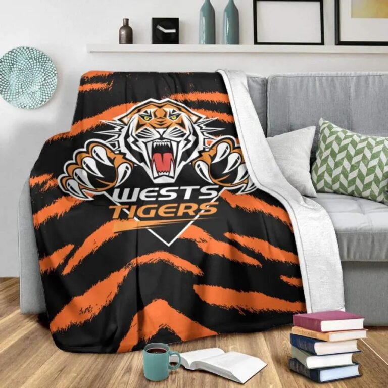NRL Wests Tigers Big Logo Fleece Blanket