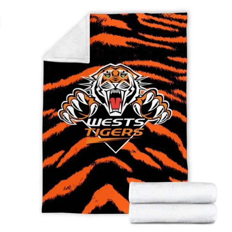 NRL Wests Tigers Big Logo Fleece Blanket