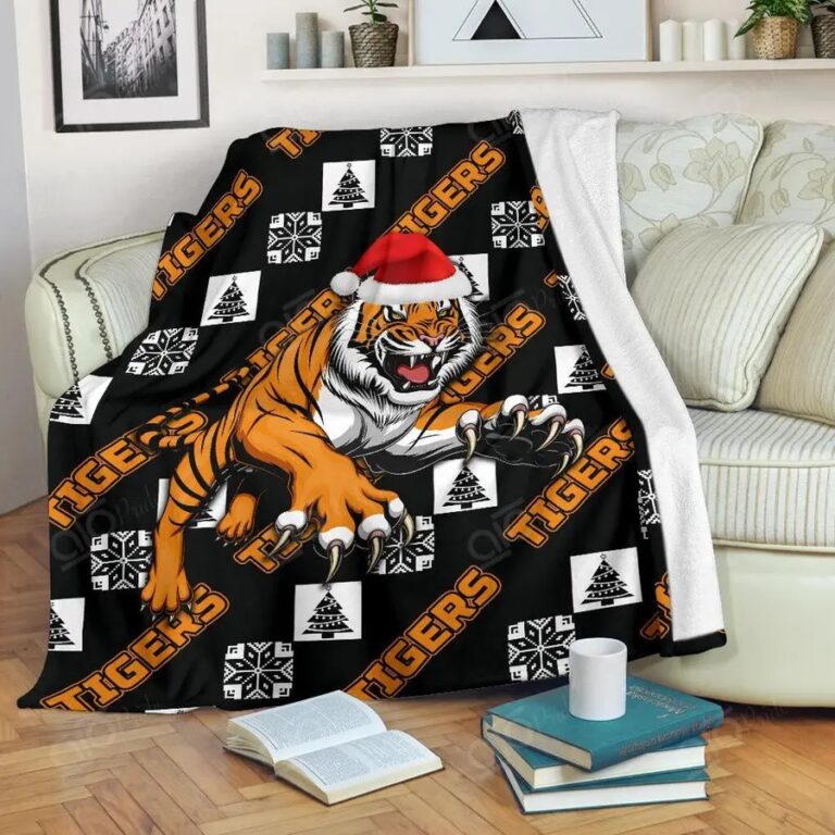 NRL Wests Tigers Christmas Fleece Blanket