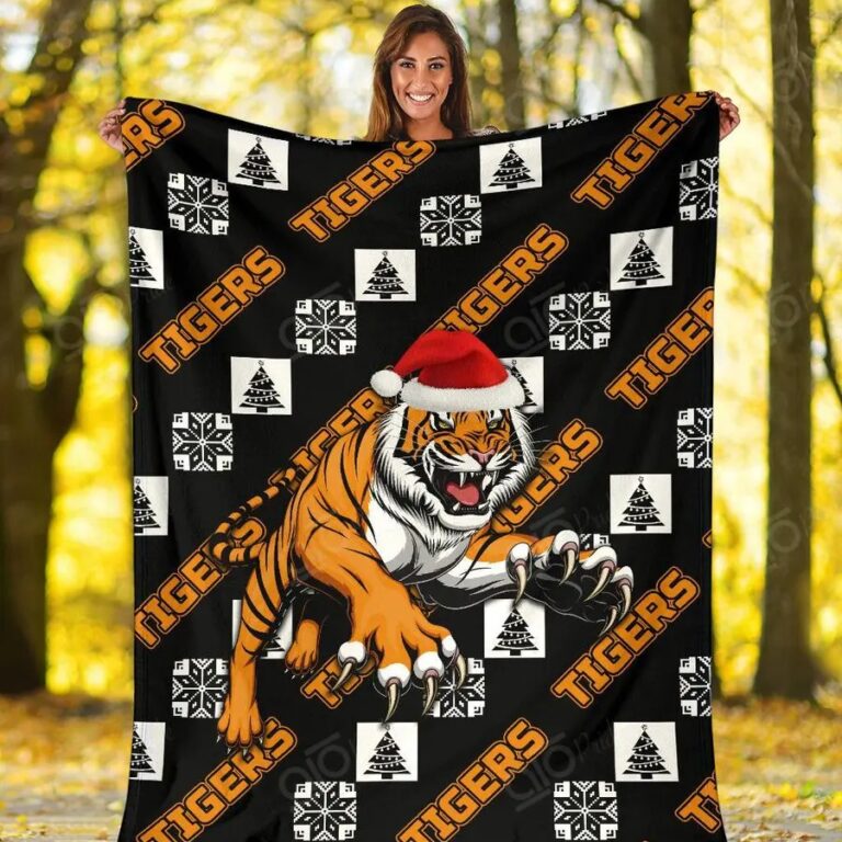 NRL Wests Tigers Christmas Fleece Blanket