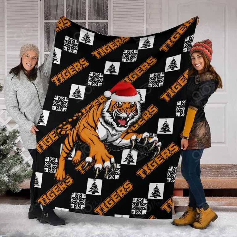 NRL Wests Tigers Christmas Fleece Blanket