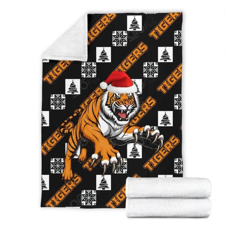 NRL Wests Tigers Christmas Fleece Blanket