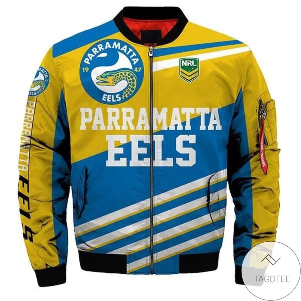 NRL Parramatta Eels Rugby Bomber Jacket