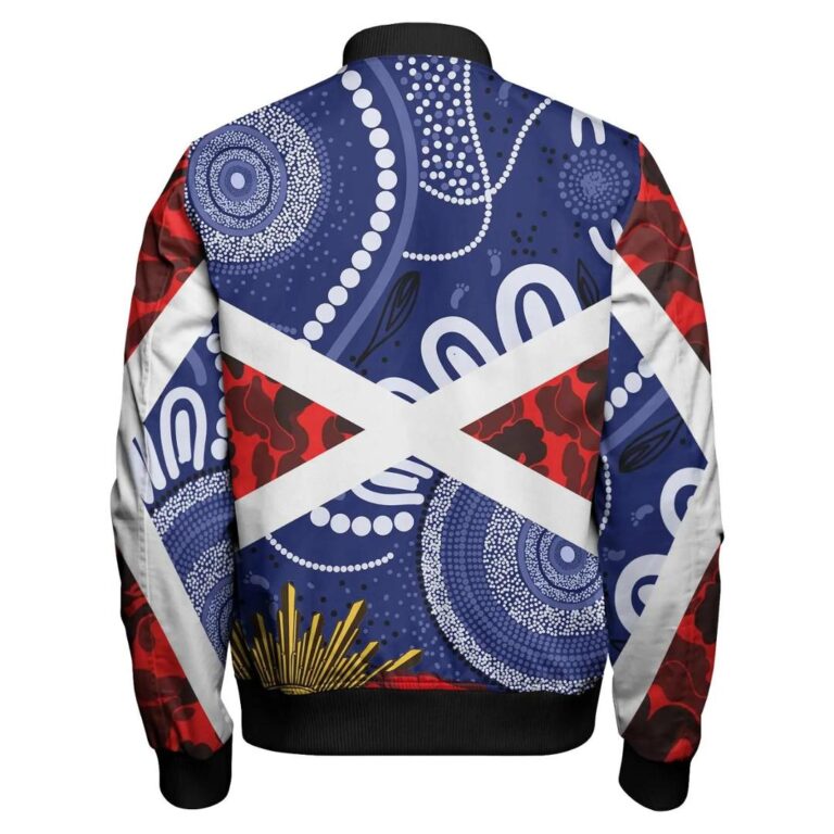 NRL Newcastle Knights ANZAC Day Poppy Flower Bomber Jacket