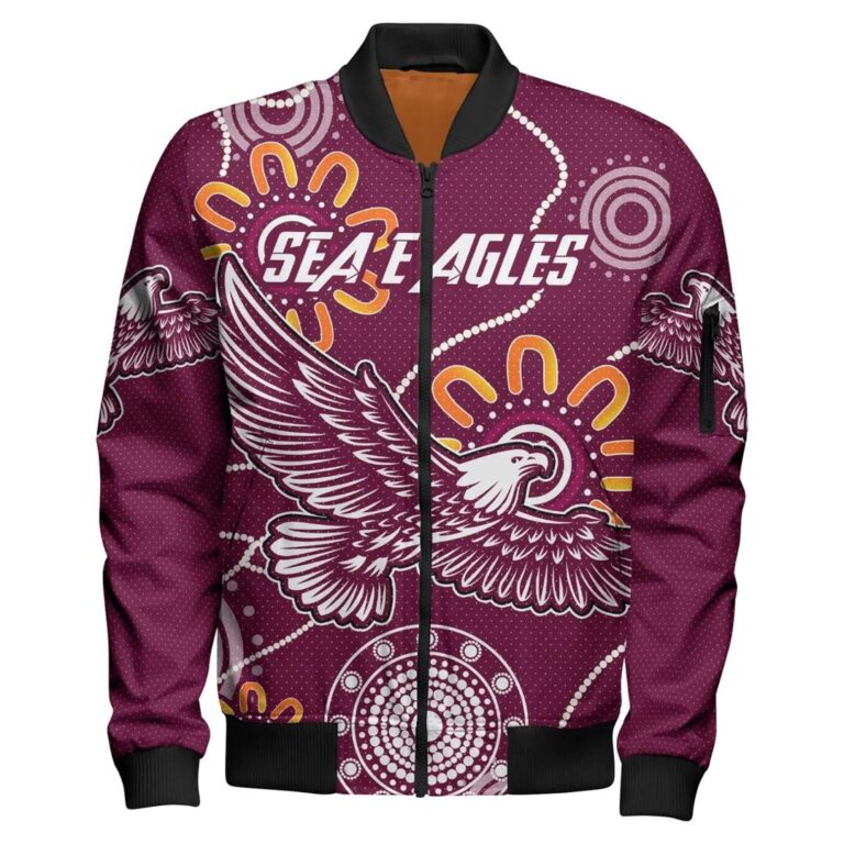 NRL Manly Warringah Sea Eagles Indigenious Bomber Jacket