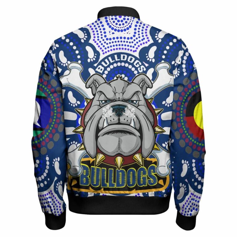 NRL Canterbury-Bankstown Bulldogs Super Berries Aboriginal Footprint Bomber Jacket
