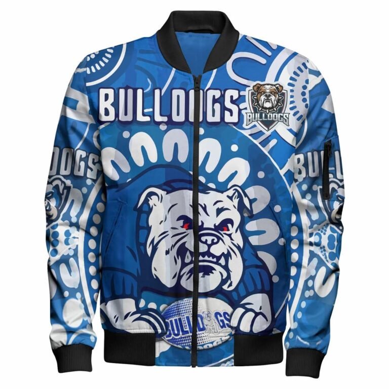 NRL Canterbury-Bankstown Bulldogs Aboriginal Watercolour Bomber Jacket