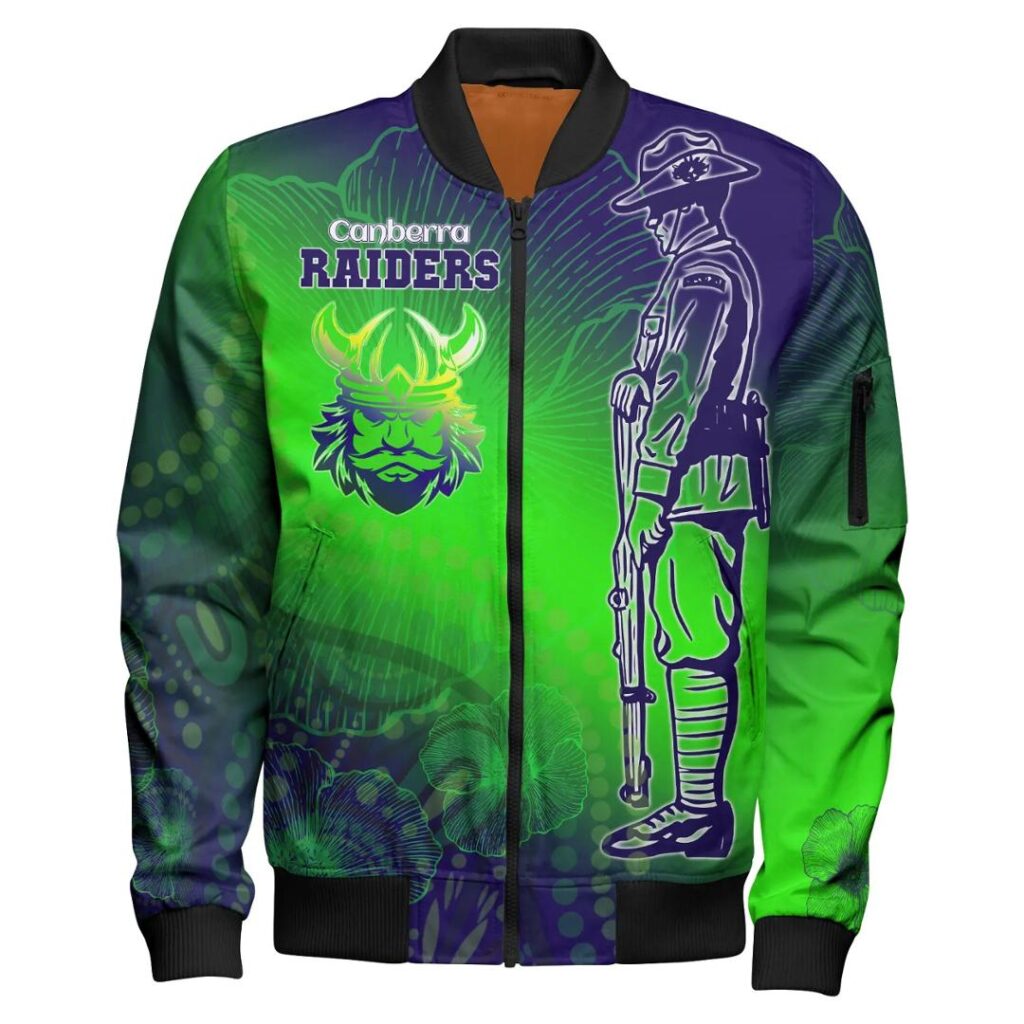 NRL Canberra Raiders Anzac Gradient Style Bomber Jacket