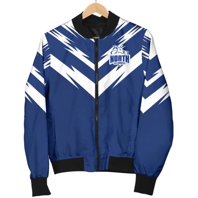 AFL North Melbourne Kangaroos Royal Bomber Jacket