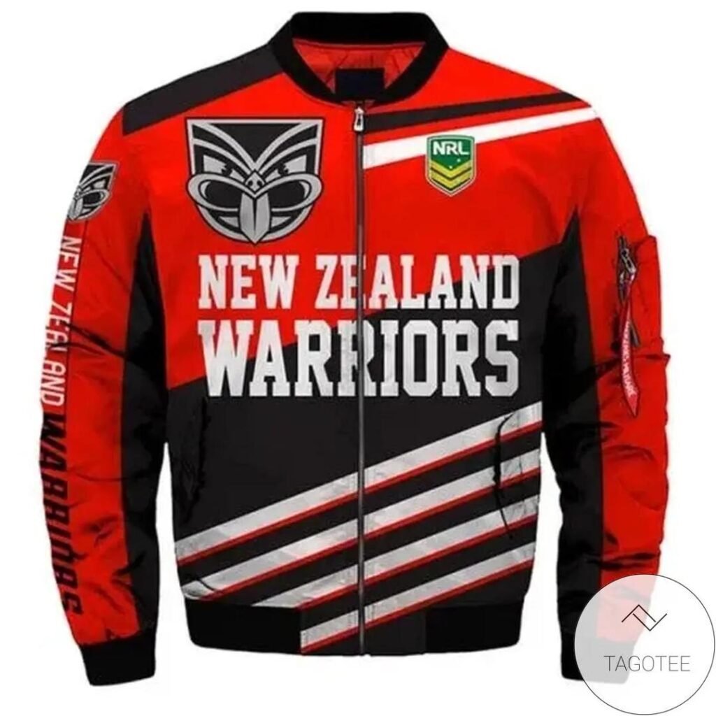 NRL New Zealand Warriors Red Bomber Jacket