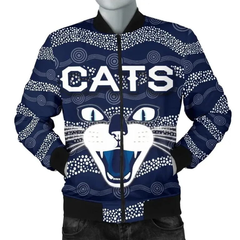 AFL Geelong Cats Indigenous Navy Bomber Jacket