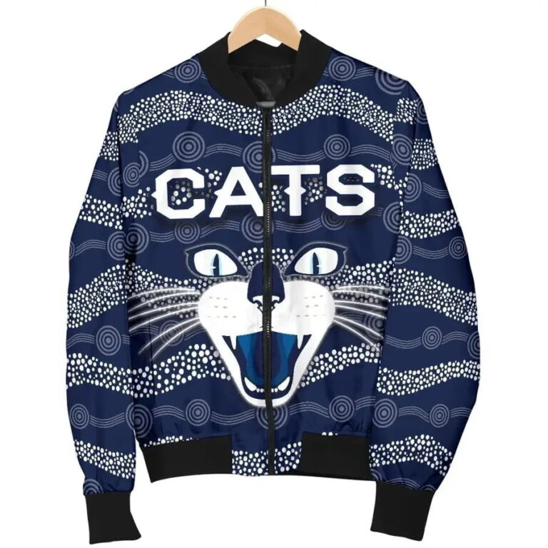 AFL Geelong Cats Indigenous Navy Bomber Jacket