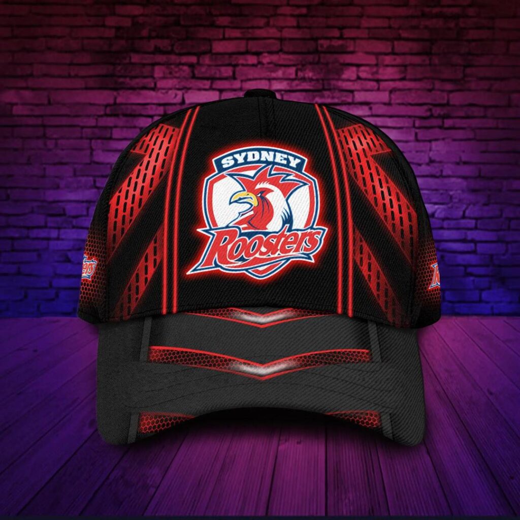 NRL Sydney Roosters New Design Black Red Classic Cap V2
