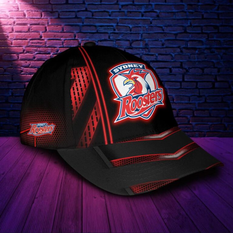 NRL Sydney Roosters New Design Black Red Classic Cap V2
