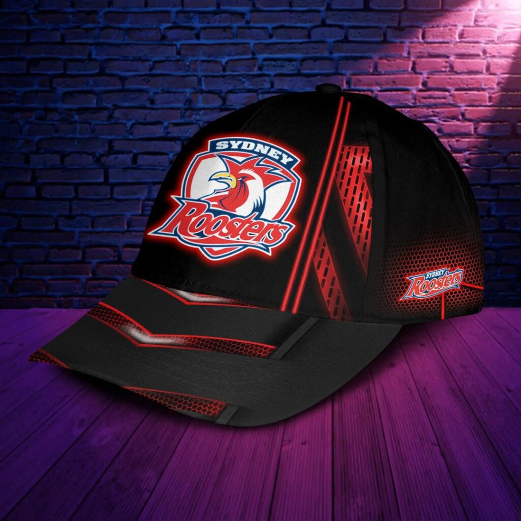 NRL Sydney Roosters New Design Black Red Classic Cap V2