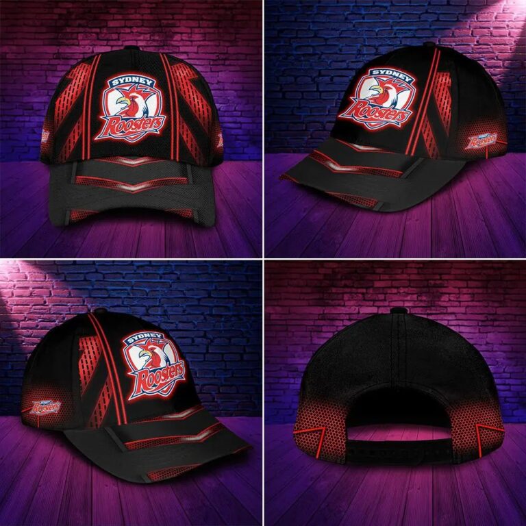 NRL Sydney Roosters New Design Black Red Classic Cap