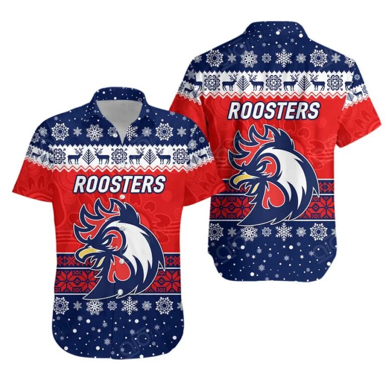NRL Sydney Roosters Christmas Style Hawaiian Shirt